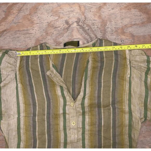 Luisa Spagnoli Linen Italian Dress in Neutral Stripes, Size Medium* - Picture 8 of 8